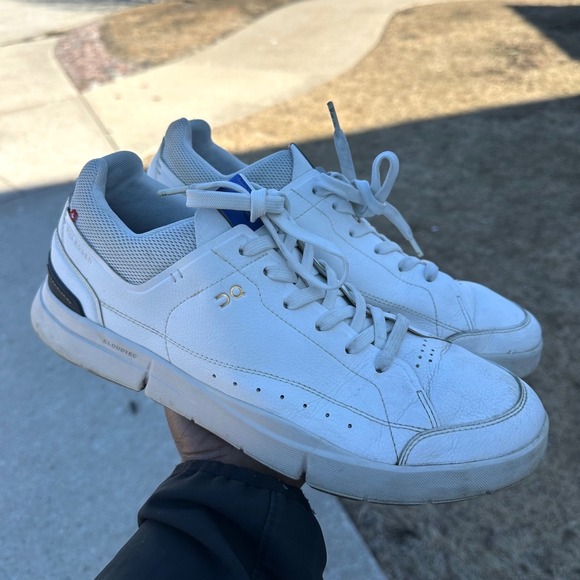 On Cloud The Roger Centre Court Leather Sneakers Men's Size 11 White Shoes - Picture 8 of 14